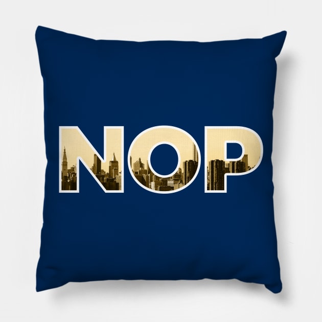 New Orleans Pelicans NOP Skyline Pillow by StupidHead