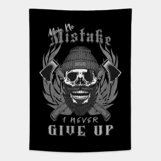 Make No Mistake Never Give Up Inspirational Quote Phrase Text Tapestry