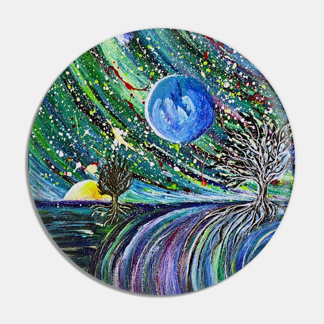 Cosmic Dreams: surreal acrylic painting Pin by Wolshebnaja
