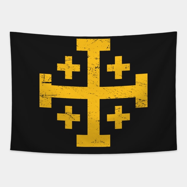 Crusader Cross Of Jerusalem | Knights Templar Tapestry by MeatMan