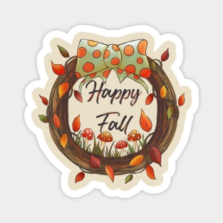 Happy Fall Wreath Magnet