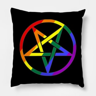 Rainbow Pentagram Pillow