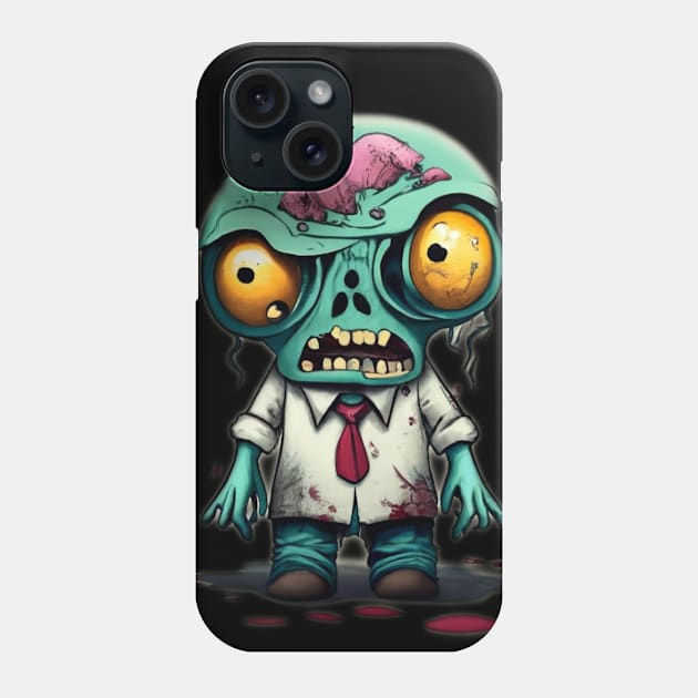 Funny mini zombie halloween Phone Case by Bergen242