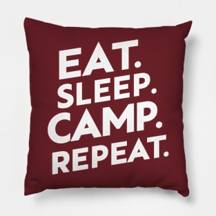 Eat Sleep Camp Repeat Pillow