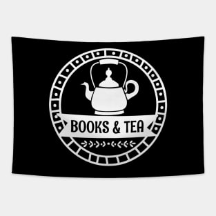 Books & Tea - Gift Idea for Readers and Tea Lovers Tapestry