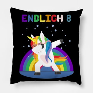 8th birthday unicorn Pillow