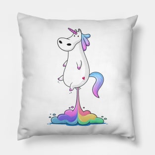 Rainbow Unicorn With Heart LGBT Pride Pillow