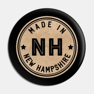 Made In New Hampshire NH State USA Pin