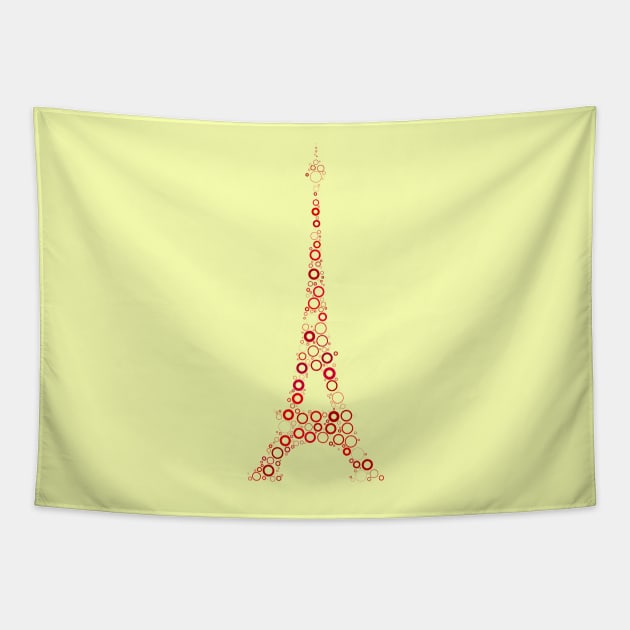 Eiffel tower Tapestry by Florin Tenica