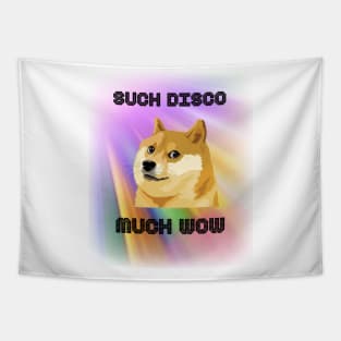 Doge Meme Such Disco Much Wow Tapestry
