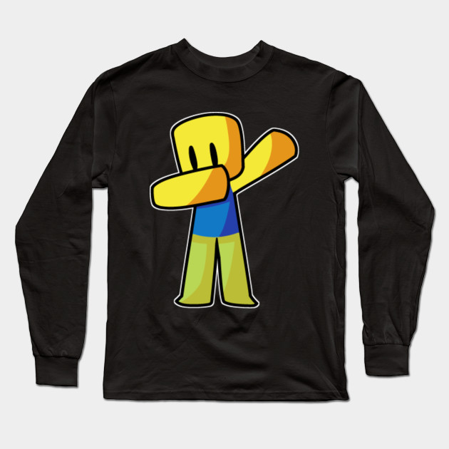 Roblox Dabbing Dab Hand Drawn Gaming Noob Gift For Gamers Roblox Long Sleeve T Shirt Teepublic - black hand hoodie wear with t shirt roblox