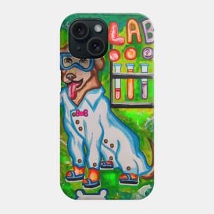 Lab Dog Working In A Science Lab Phone Case