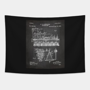 Brewing Beer Patent - Beer Art - Black Chalkboard Tapestry