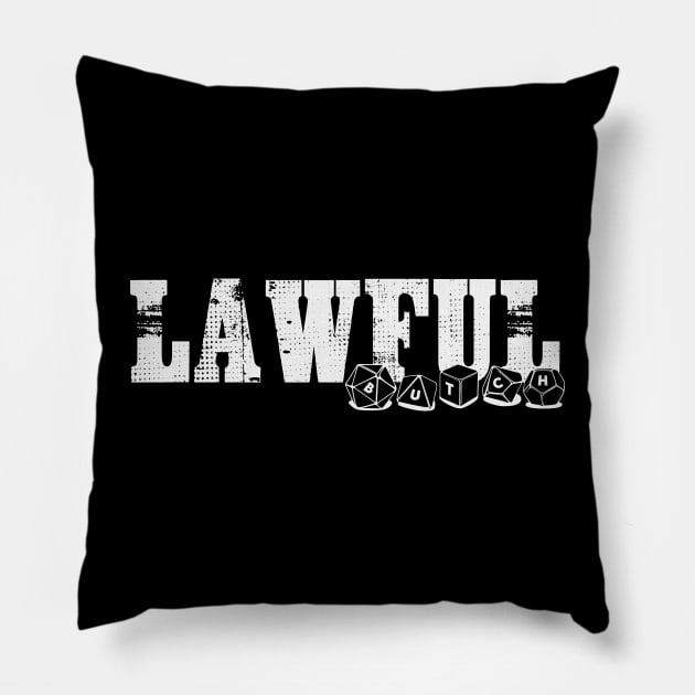 Lawful Butch (Light Ink) Pillow by The Digital Monk