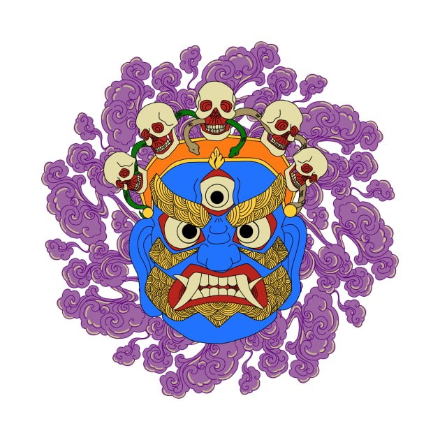 Tibetan Mask by briochehands