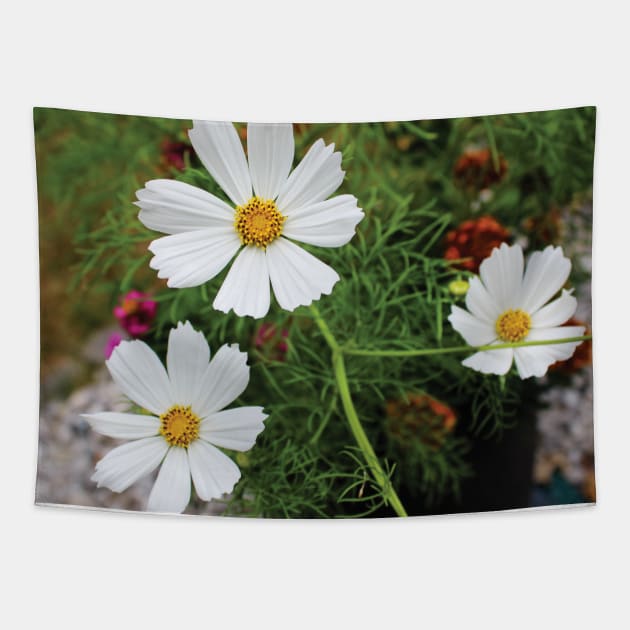 Dainty Garden Flowers Tapestry by Rosey Elisabeth