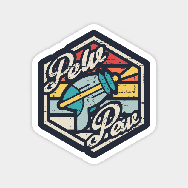 Retro Pew Pew Magnet by artlahdesigns