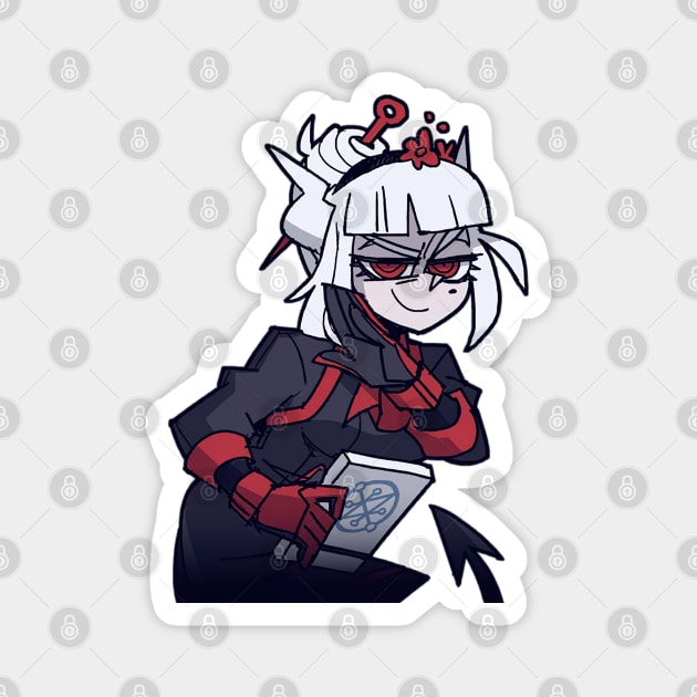 Maid Lucy Smug Examtaker (helltaker) Magnet by wark