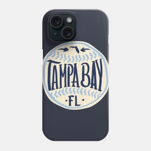 Tampa Bay Florida Hand Drawn Typography Baseball T-Shirt Phone Case