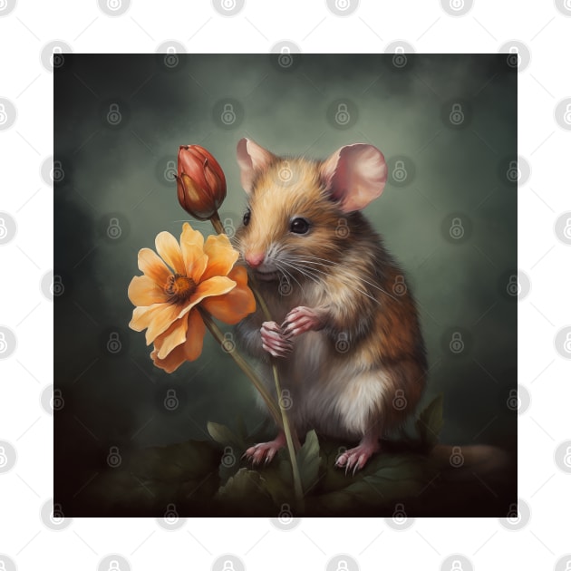 Mouse with Flower by ZUCCACIYECIBO