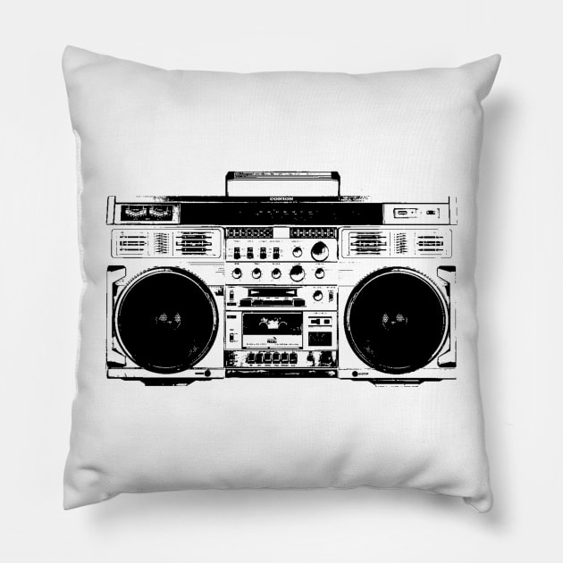 Boombox Pillow by Parking Lot Studios