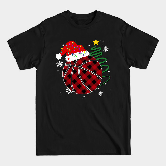 Disover Buffalo Red Plaid Basketball Christmas Sport Xmas Pajama - Basketball Christmas - T-Shirt