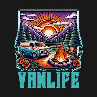 Vanlife sunset blue T-Shirt