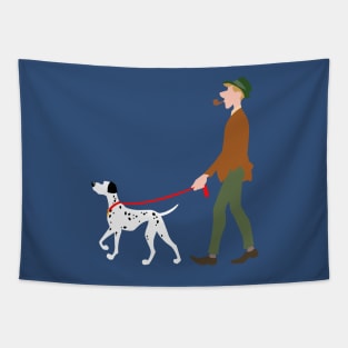 A Bachelor And His Dog Tapestry