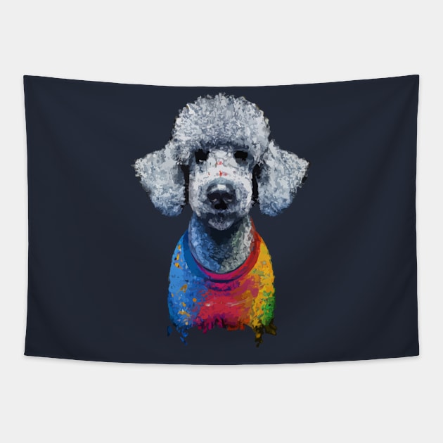 Bedlington Terrier Dog Artwork Tapestry by Furrban