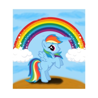 rainbow dash with a rainbow T-Shirt