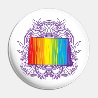 North Dakota Mandala Pride Pin