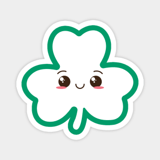 Cute kawaii shamrock st Patrick's day design Magnet