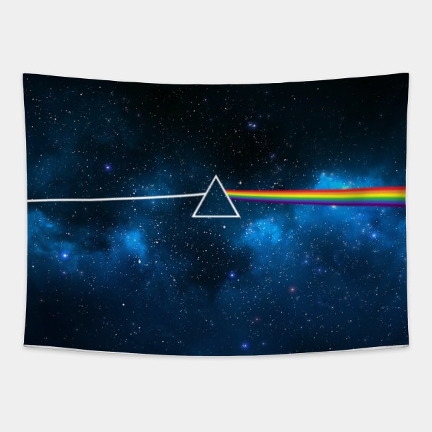 Pink Floyd Dark Side of the Moon Space Blue Tapestry by Irla