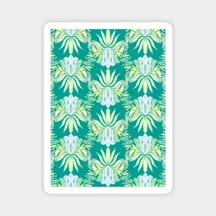 Green tone watercolor pattern. Magnet