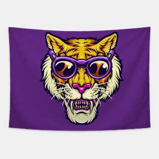 Cool Tiger with Summer Vibes Tapestry