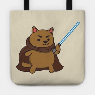 Warrior Cat with Light Sword Tote