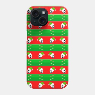 SKULLS With Christmas Stripes Phone Case