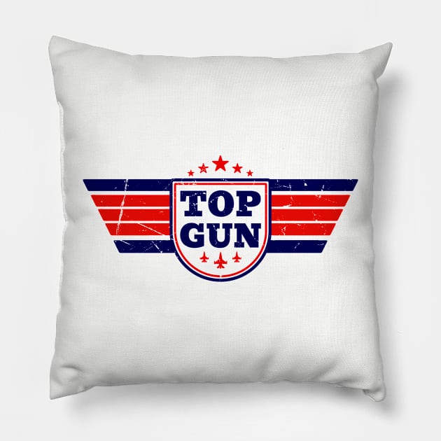 top gun retro white Pillow by PRESENTA