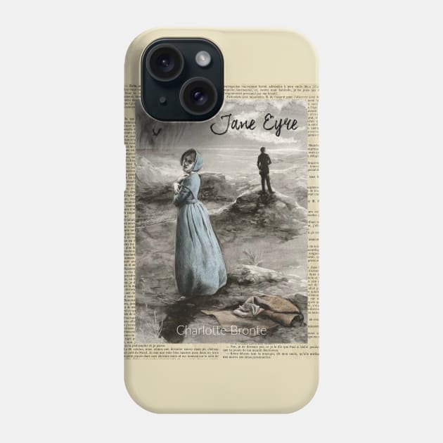 Jane Eyre Book Cover Art Phone Case by booksnbobs