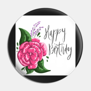 Rose - Happy Birthday Pin