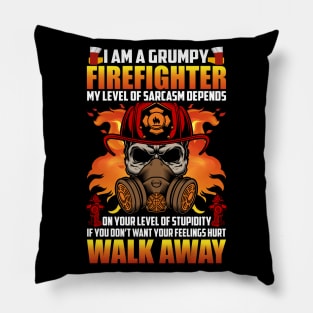 I Am A Grumpy firefighter Pillow