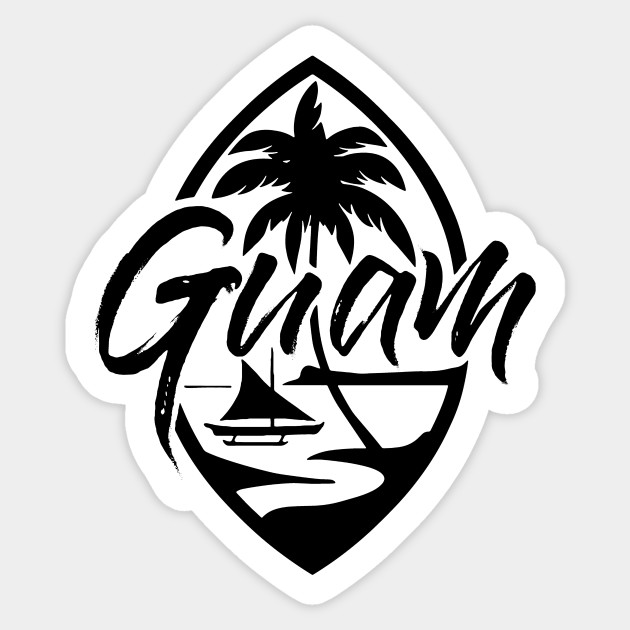 Guam Island White Decal Guam Sticker Teepublic