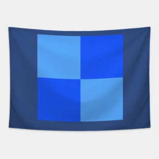 Blue Checkerboard Pattern Tapestry