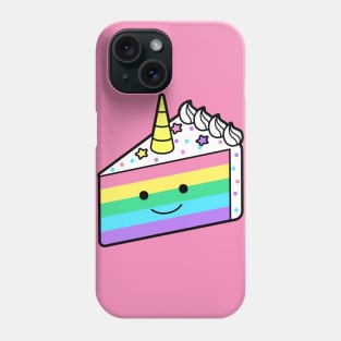 Cute Rainbow Unicorn Cake Doodle Phone Case