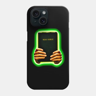 Hand holding holy bible Phone Case