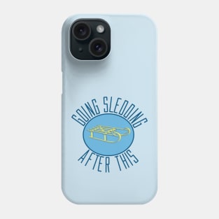 Funny Sledding Shirt Snowy Winter Gift Idea Phone Case