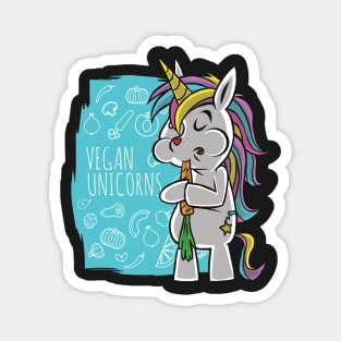 Vegan unicorn funny gift idea Magnet