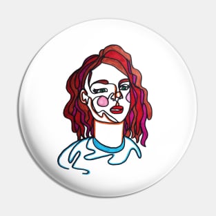 Portrait of A Girl Pin