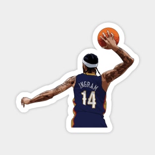 Brandon Ingram Back Blue Qiangy Magnet