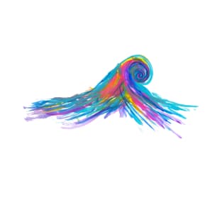 Painted Rainbow Ocean Wave T-Shirt